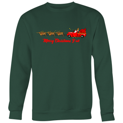 Texas Christmas Sweatshirt - Christmas Tree Green