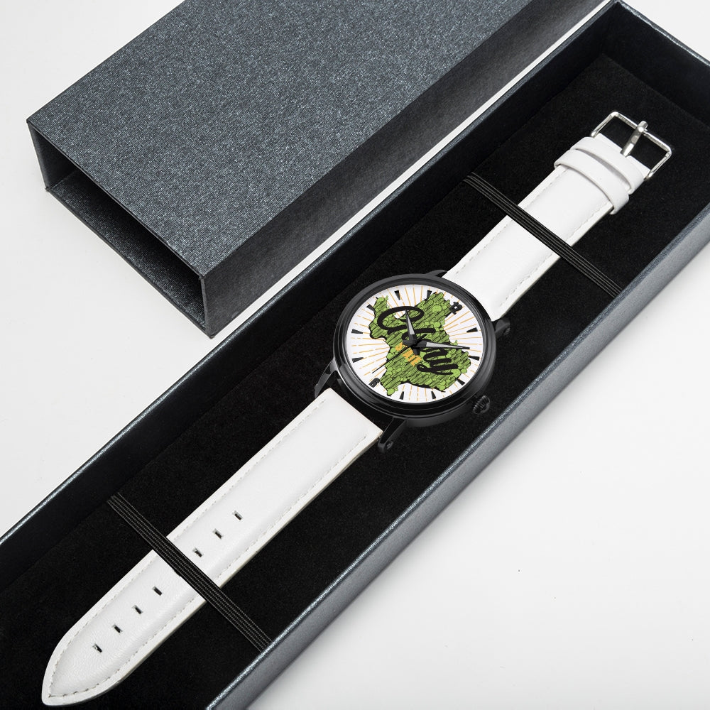 Unisex Cactus Texas Watch with Genuine Leather Strap