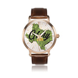 Unisex Cactus Texas Watch with Genuine Leather Strap