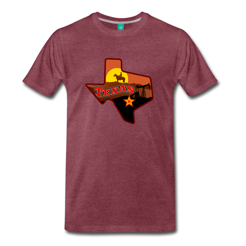 Texas's Premium T-Shirt - heather burgundy