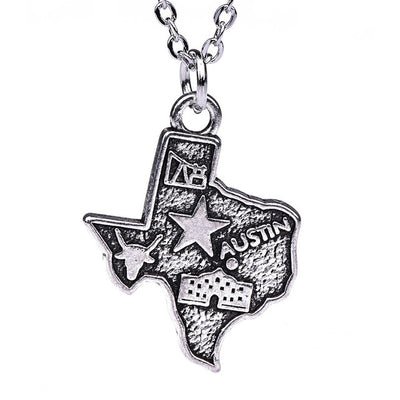 Texas Map Necklace