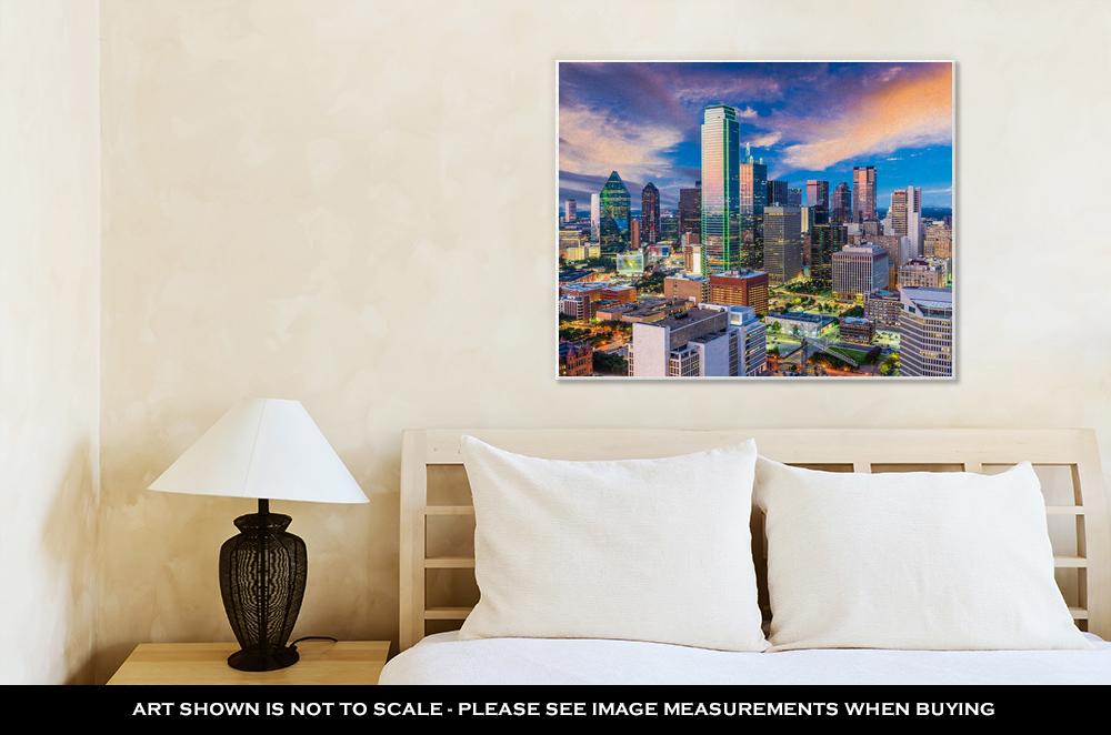 Gallery Wrapped Canvas, Dallas Texas Skyline