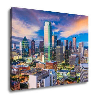 Gallery Wrapped Canvas, Dallas Texas Skyline