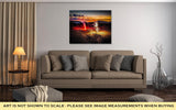 Gallery Wrapped Canvas, A Fireworks Display On The Fourth Of July In The Desert Near El Paso Tx