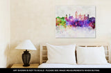 Gallery Wrapped Canvas, San Antonio Skyline In Watercolor