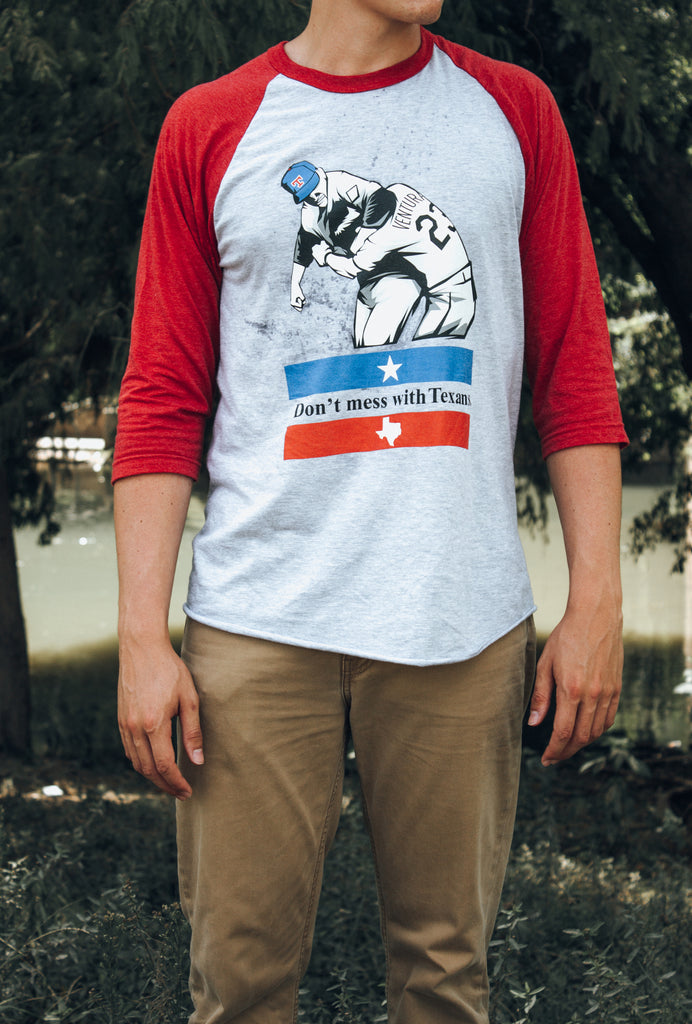 Don't Mess with Texans Baseball Raglan