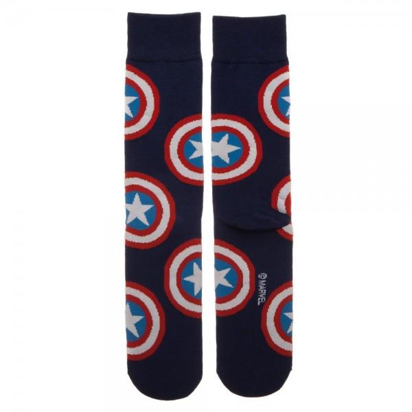 Marvel Captain America Large All Over Print Crew Socks