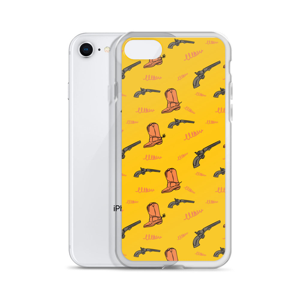 Texan Cowboy boots & Gun iPhone Case