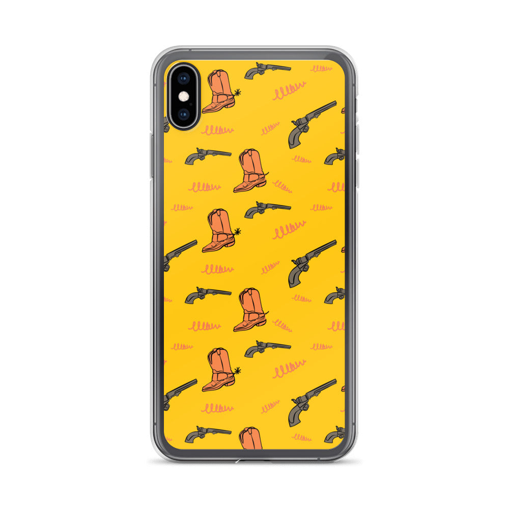 Texan Cowboy boots & Gun iPhone Case