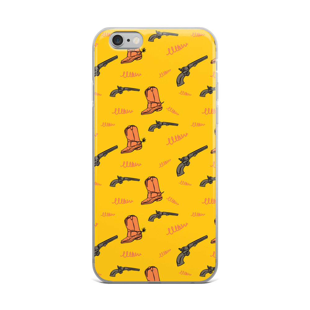 Texan Cowboy boots & Gun iPhone Case