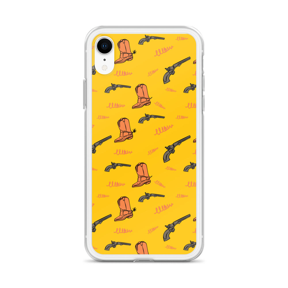 Texan Cowboy boots & Gun iPhone Case