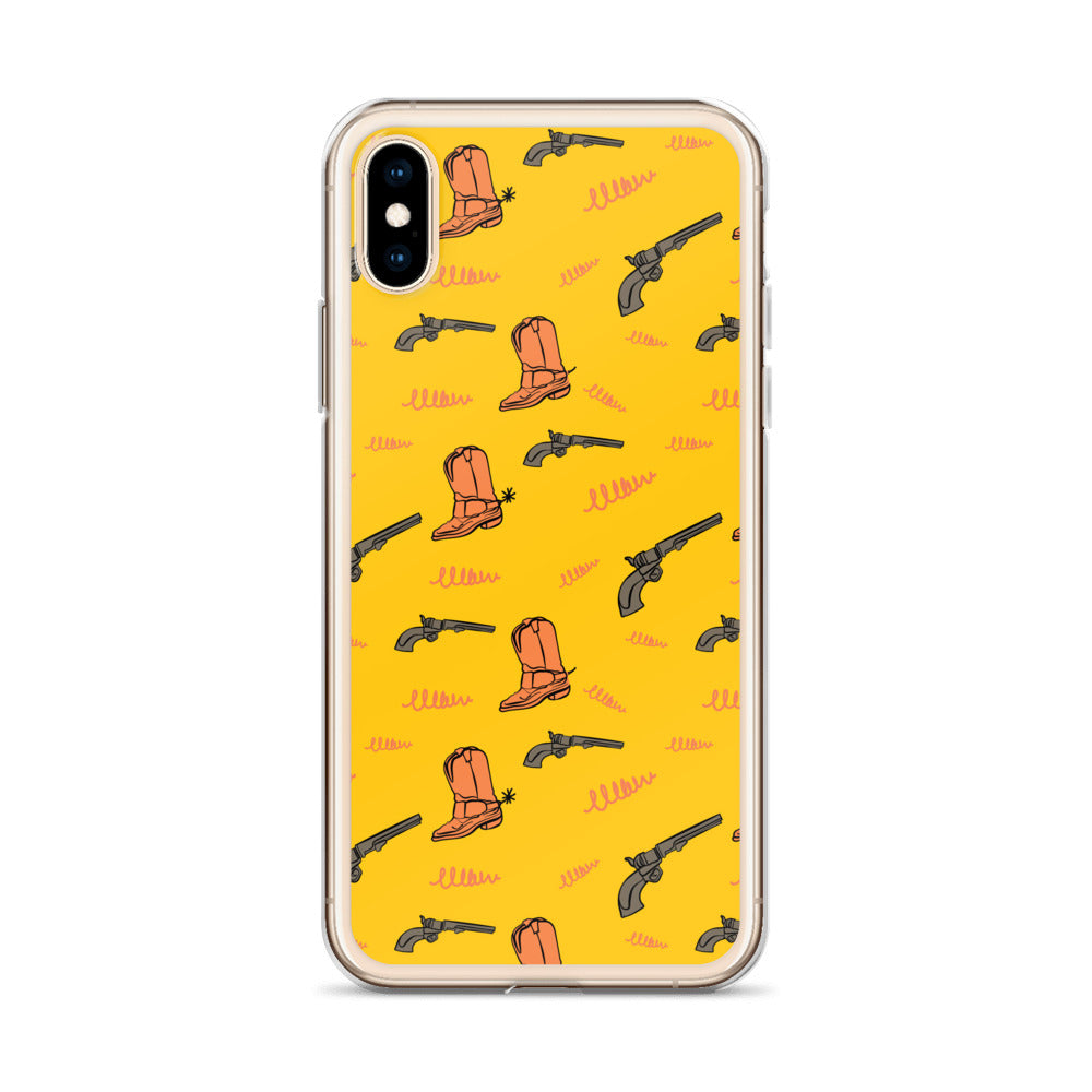 Texan Cowboy boots & Gun iPhone Case