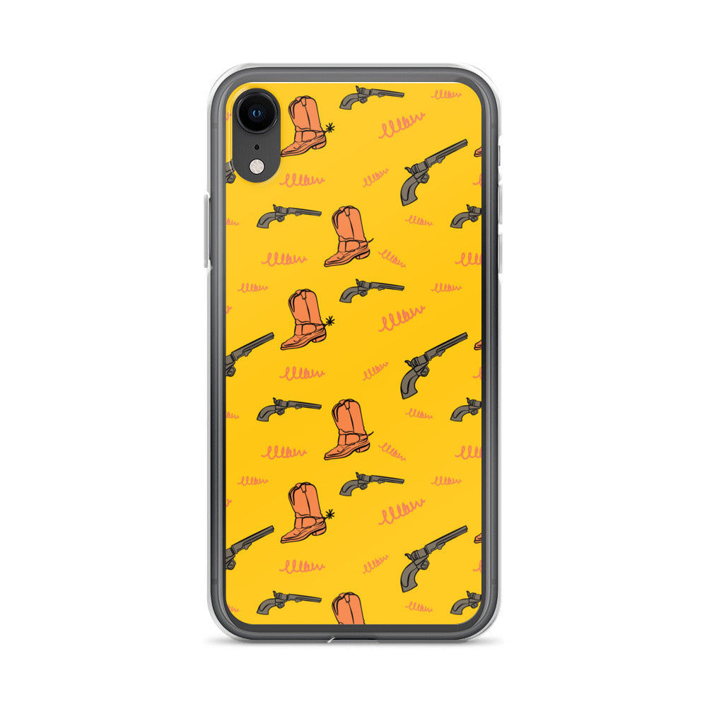 Texan Cowboy boots & Gun iPhone Case