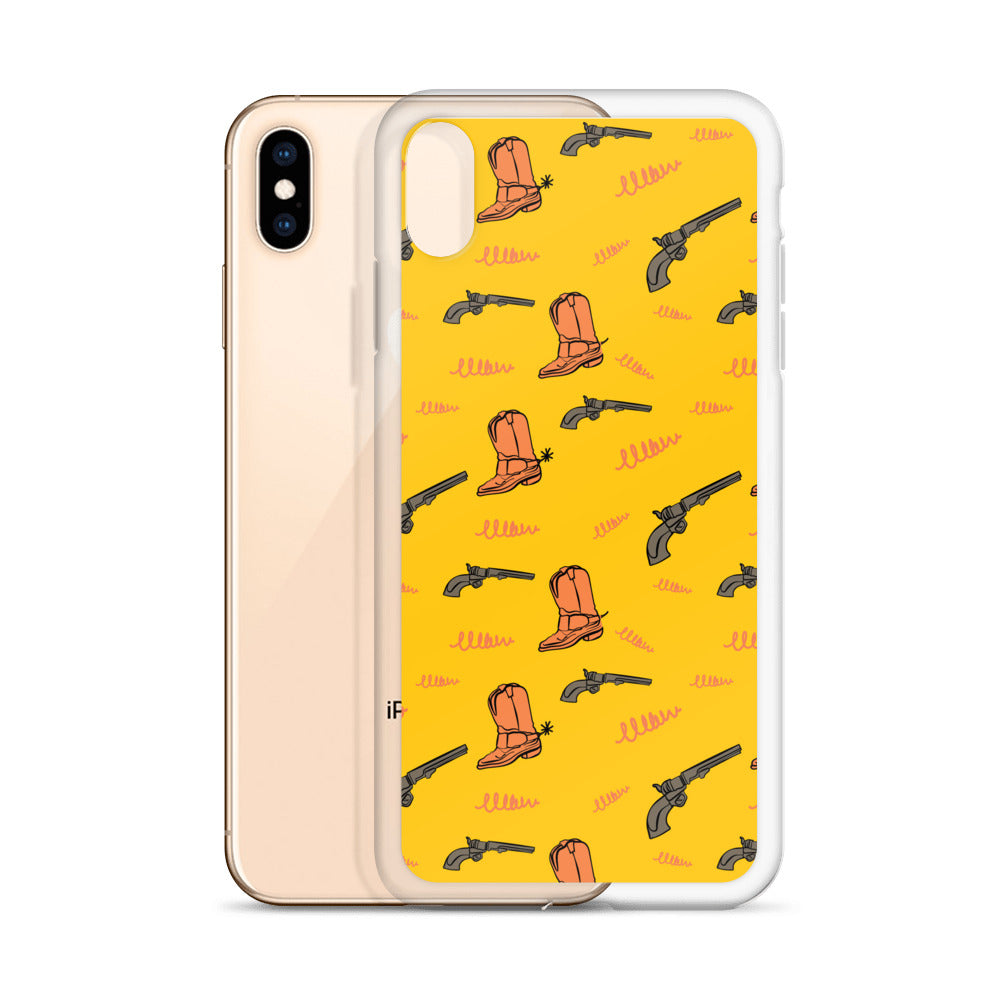 Texan Cowboy boots & Gun iPhone Case