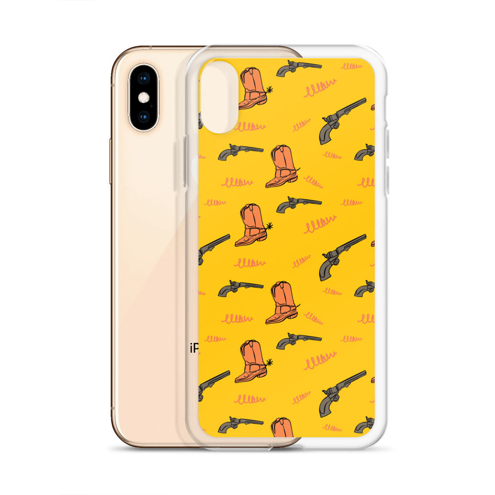 Texan Cowboy boots & Gun iPhone Case