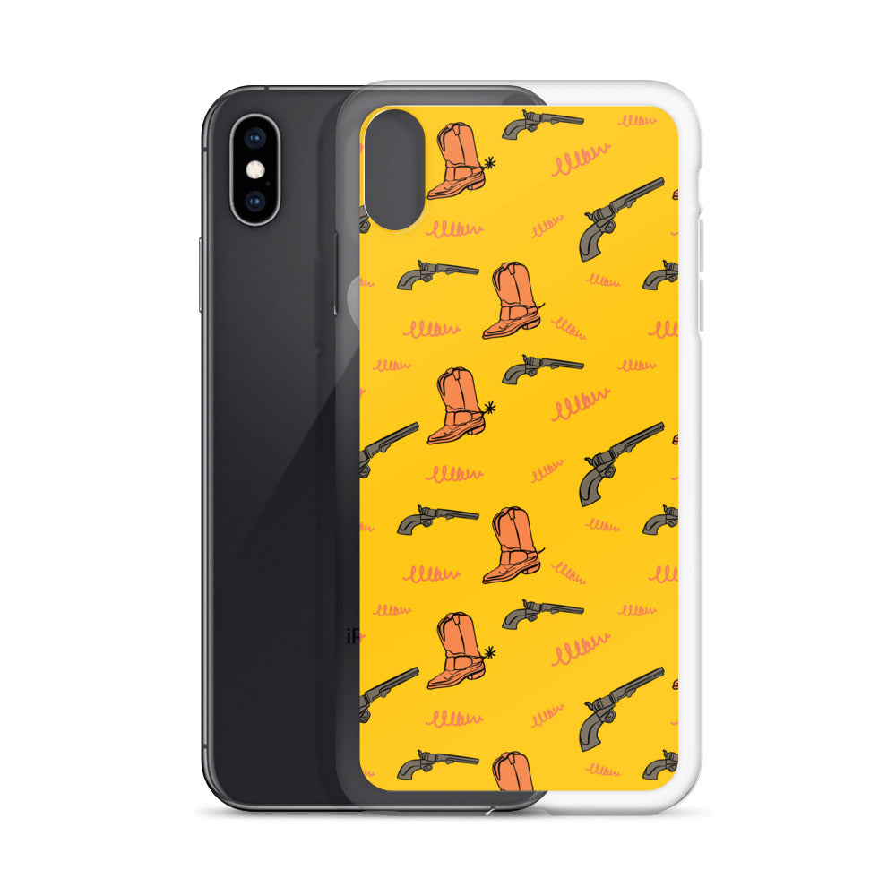 Texan Cowboy boots & Gun iPhone Case