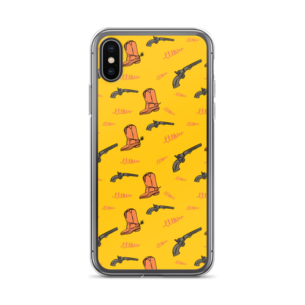 Texan Cowboy boots & Gun iPhone Case