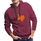 Classic TX Map Hoodie - burgundy