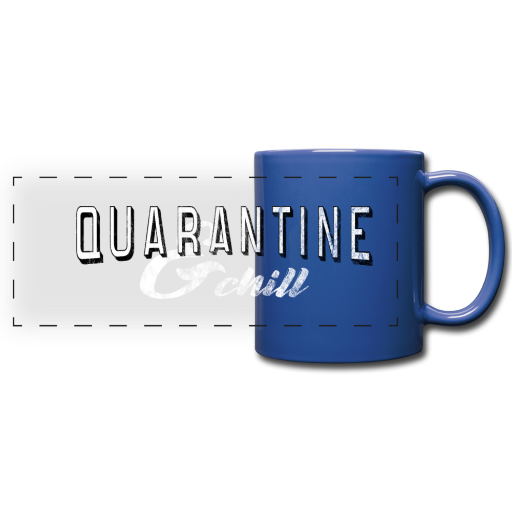 Quarantine & Chill Panoramic Mug - royal blue