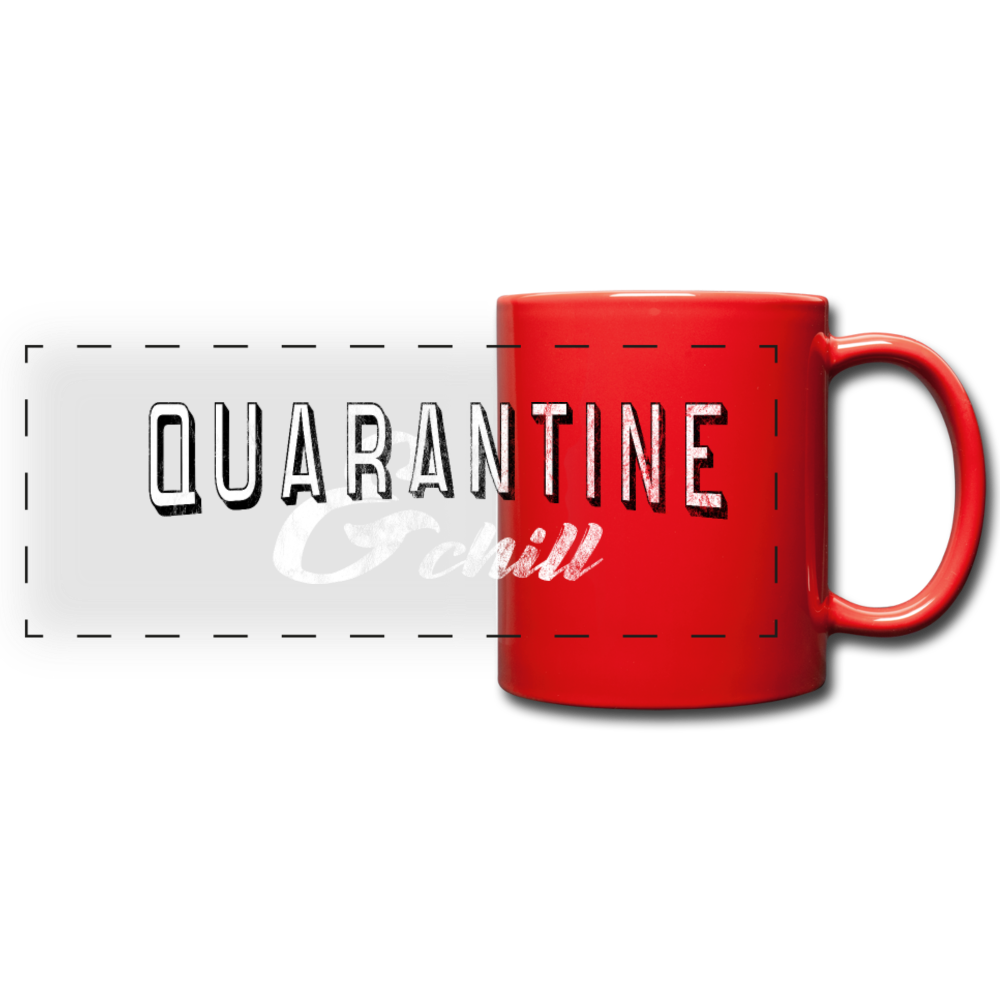 Quarantine & Chill Panoramic Mug - red