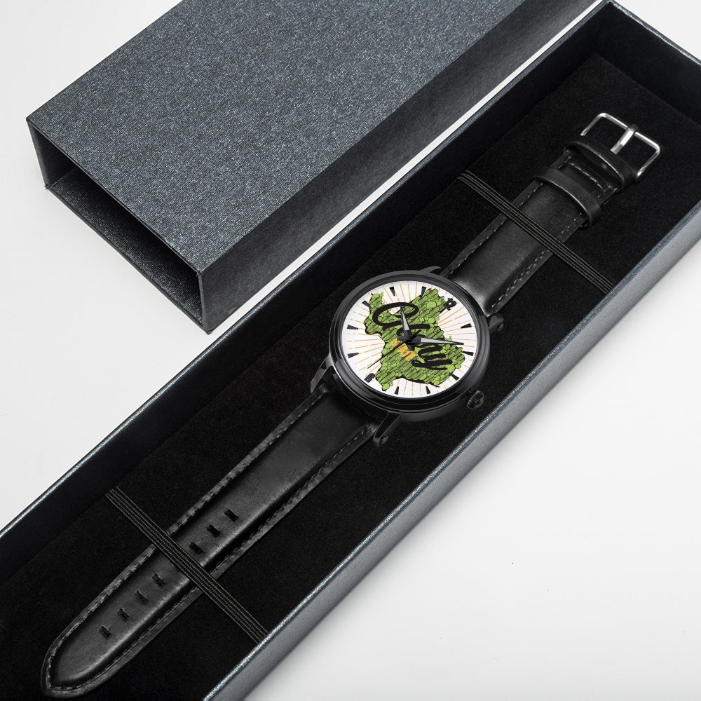 Unisex Cactus Texas Watch with Genuine Leather Strap